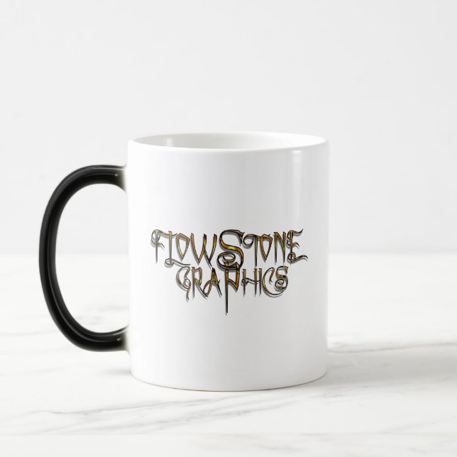 Caneca Mágica Logotipo da Flowstone Graphics (Esquerda)