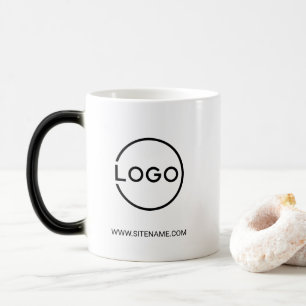 Caneca Mágica Logotipo de Negócio Personalizado com Texto Person