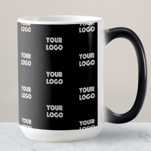 Caneca Mágica Logotipo simples de repetição  Preto