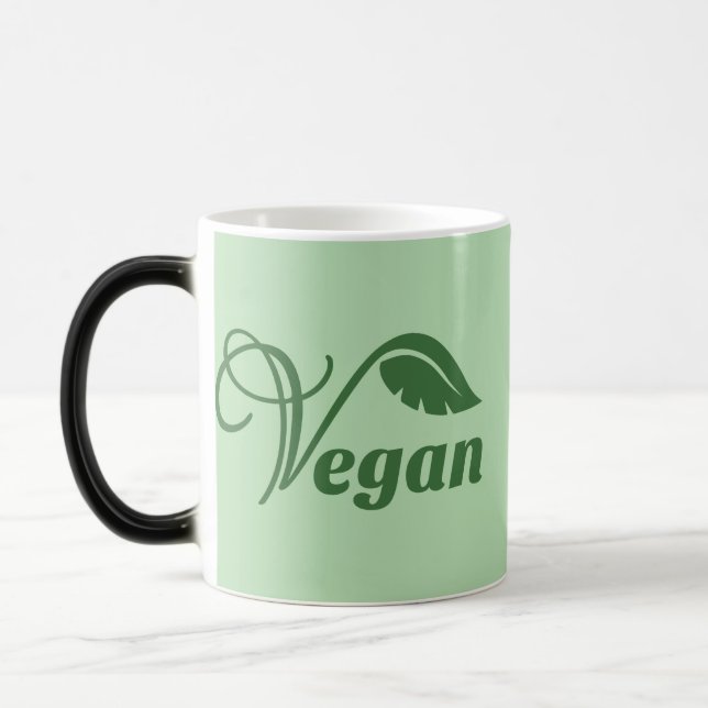 Caneca Mágica Logotipo Vegan Folha (Esquerda)