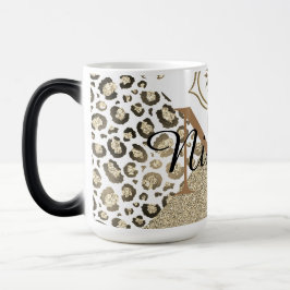 Caneca Mágica Lotus Leopard Monograma Personalizado