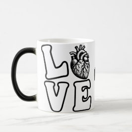 Caneca Mágica LOVE Anatomical Human Heart 