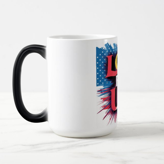 Caneca Mágica "Love for USA Patriotic Mug" (Esquerda)