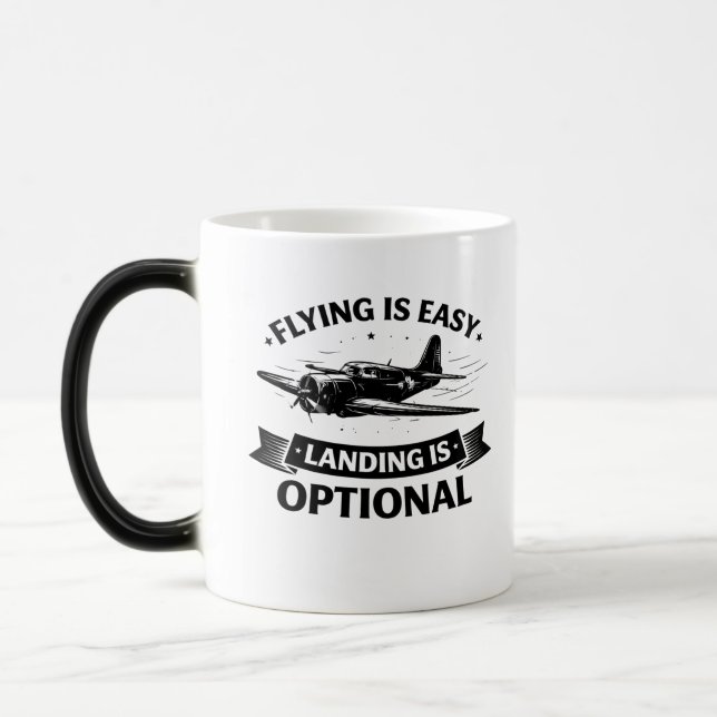 Caneca Mágica Low Altitude Humor Warbird Pilot Tee (Esquerda)