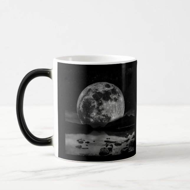 Caneca Mágica Lua Cheia P&B (Esquerda)