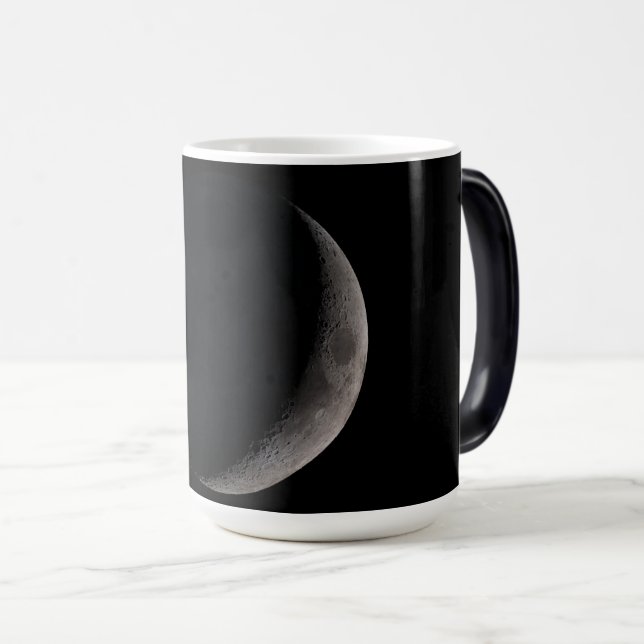 Caneca Mágica Lua crescente das imagens da NASA (Frente Esquerda)