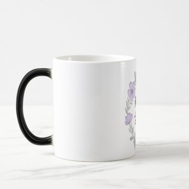 Caneca Mágica m com Grace Minimalist Floral Mug (Esquerda)