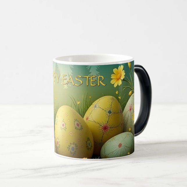 Caneca Mágica Magia da Primavera com Ovos de Páscoa em um Mar de (Frente Esquerda)