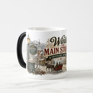 Caneca Mágica Mágica de Inverno em Fryeburg Maine Colorido