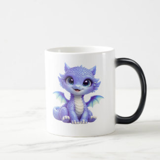Caneca Mágica Magische Tasse mit einem süßen blauen Drachenbaby