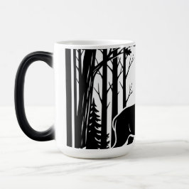 Caneca Mágica Majestoso Veado, Natureza em preto e branco