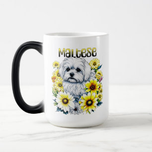 Caneca Mágica Maltês Watercolor Ai Art para Proprietários de Cac