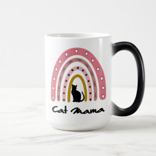 Caneca Mágica Mamãe Gato, Gata Mama Arco-Íris, Gato Mãe Prese