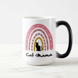 Caneca Mágica Mamãe Gato, Gata Mama Arco-Íris, Gato Mãe Presente