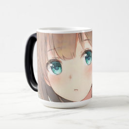 Caneca Mágica Manga de animação de olhos verdes esmeraldos e cab