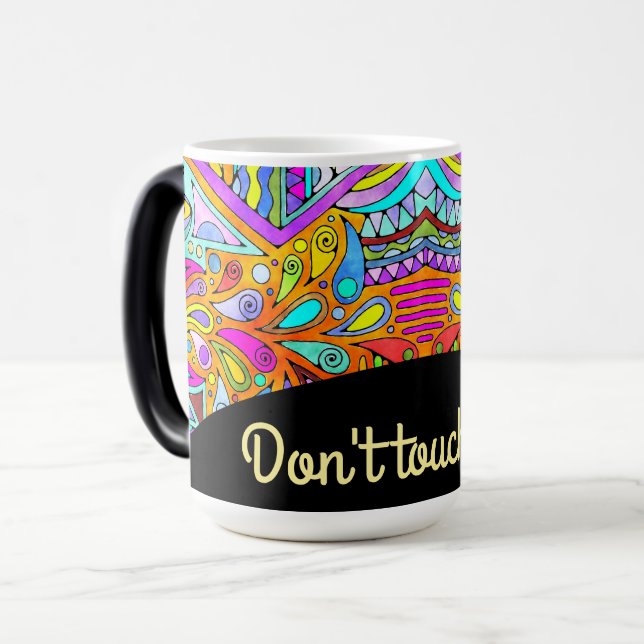 Caneca Mágica Mão Desenhada Por EDDArt - Blah Blah Blah 1 (Frente Esquerda)