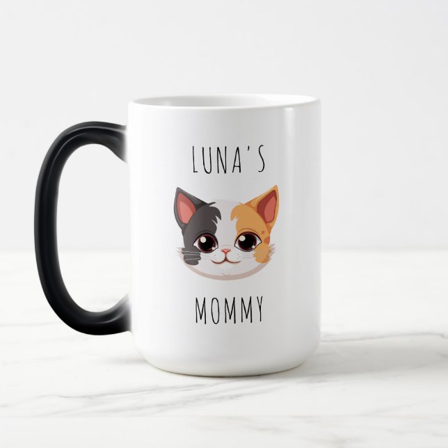 Caneca Mágica Mãozinho Personalizado Presente com Gato do Sobrel (Esquerda)