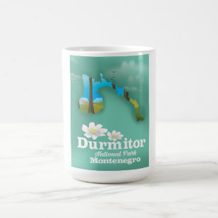 Caneca Mágica mapa do parque nacional Durmitor, Montenegro