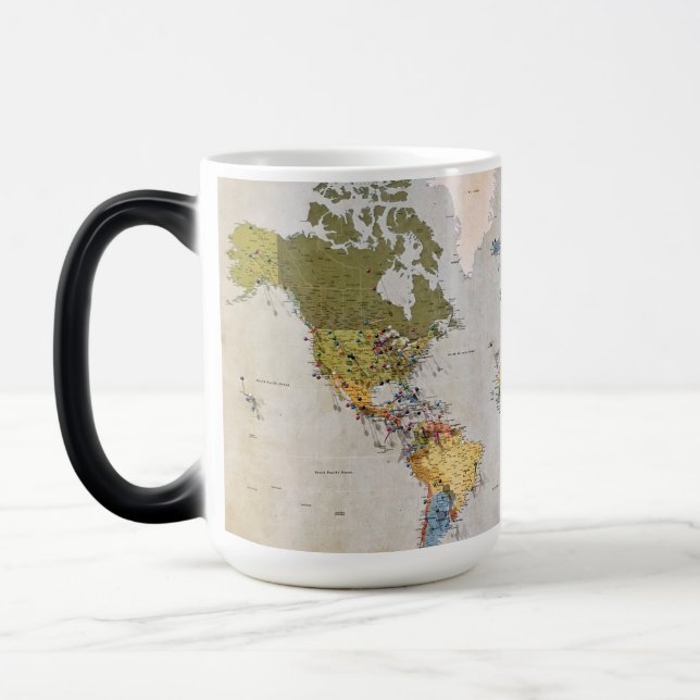 Caneca Mágica mapa mundial (Esquerda)