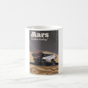 Caneca Mágica Marte, Aliste-se hoje! Cartaz espacial militar ret