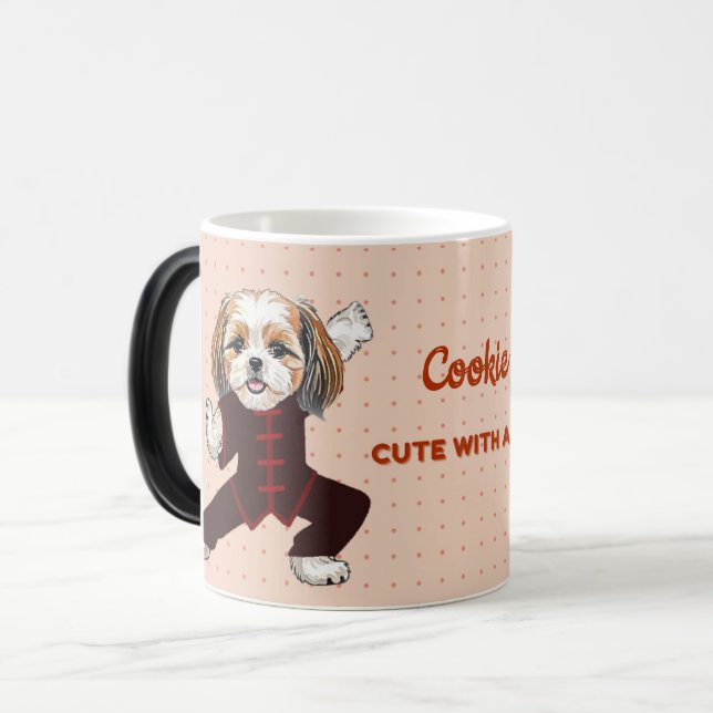 Caneca Mágica Martial Arts Shih Tzu Mug – Cute Dog Gift (Frente Esquerda)