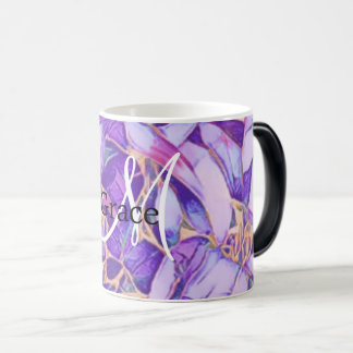 Caneca Mágica Mata Dourada De Flor Roxa E Faux