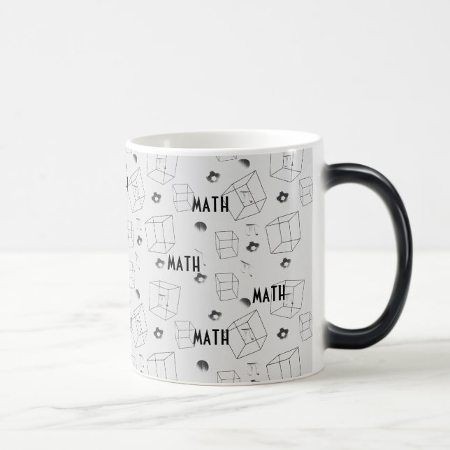 Caneca Mágica Matiz de café com padrão matemático (Direita)
