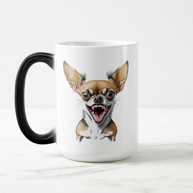 Caneca Mágica Mean Chihuahua | Cães Engraçados (Esquerda)