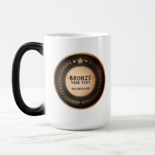 Caneca Mágica MEDALHA Bronze Campeão IMPRESSÃO PERSONALIZADA DIY