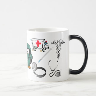 Caneca Mágica Médico Enfermeiro Hospital de Emergência Médica EM