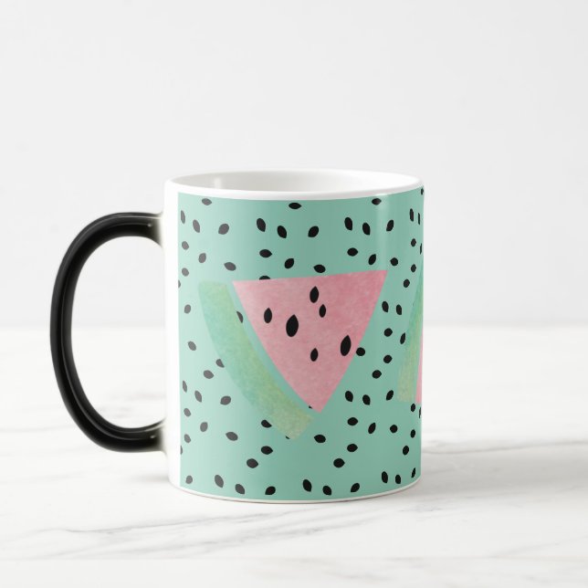 Caneca Mágica Melancia Fruta Rosa Café Chá (Esquerda)