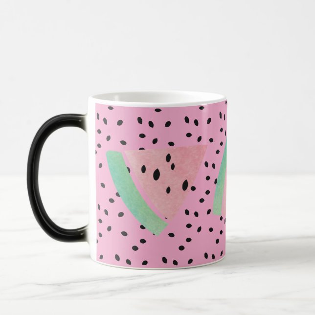 Caneca Mágica Melancia Fruta Rosa Café Chá (Esquerda)