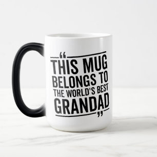 Caneca Mágica Melhor Avô do Mundo Legal, presente de aniversário