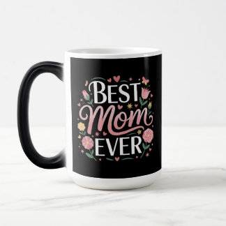 Caneca Mágica Melhor Mãe de Todos os tempos: Design Floral Encan
