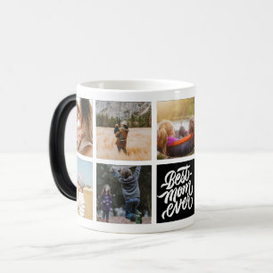 Caneca Mágica Melhor Mãe Nunca Personalizada Colagem de Fotos P