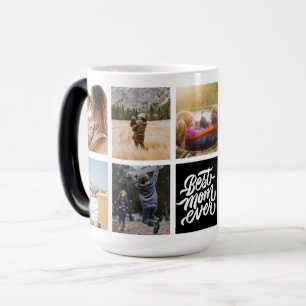 Caneca Mágica Melhor Mãe Nunca Personalizada Colagem de Fotos Pr