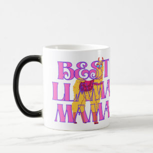 Caneca Mágica Melhor Mamãe Lhama de todas