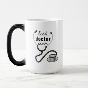 Caneca Mágica Melhor Médico de Todos os Tempos Estetoscópio Grad