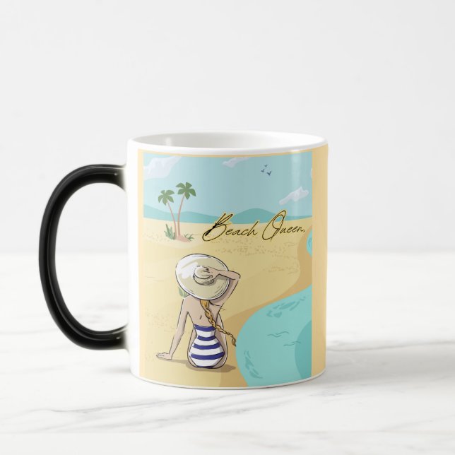 Caneca Mágica menina de praia (Esquerda)