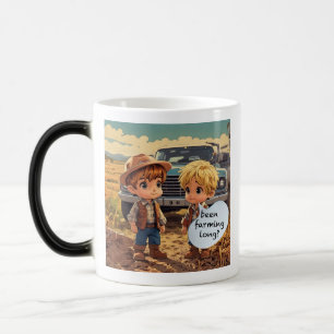 Caneca Mágica Meninos Fazendeiros - Estão Fazendo Agricultura Há