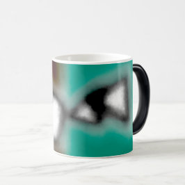 Caneca Mágica Mensagem em uma garrafa: Abstrato Brown, Teal, B &