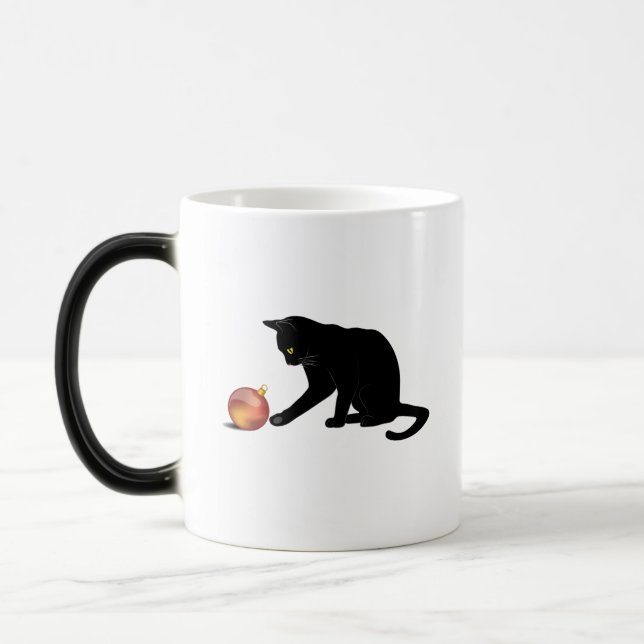Caneca Mágica Meowy Christmas Funny Cat (Esquerda)