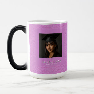 Caneca Mágica Mestres de Graduação com Padrão Hexagonal Fofo
