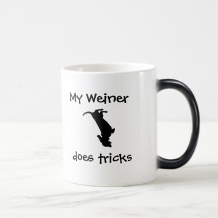 Caneca Mágica Meu Weiner faz copo de café dos truques
