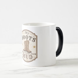 Caneca Mágica Meus Boots Nunca Viram Lama Design Western