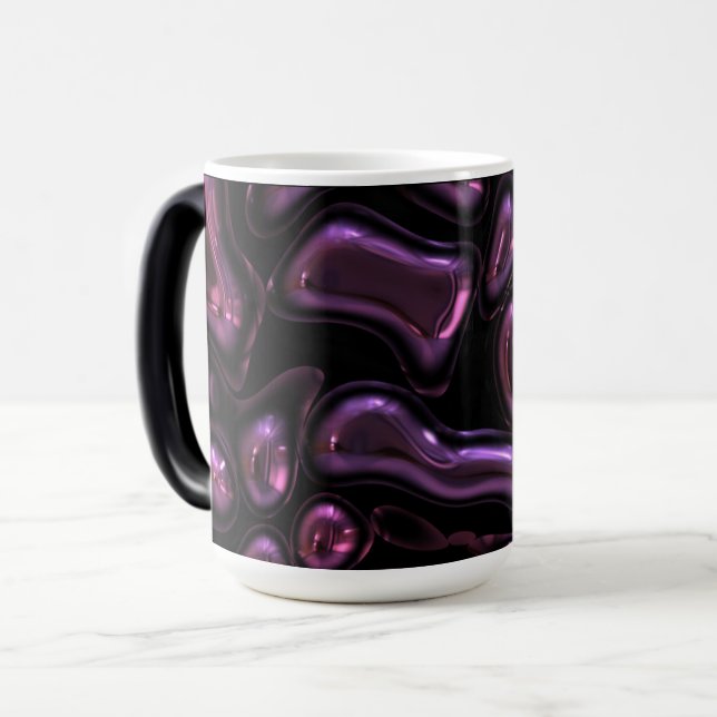 Caneca Mágica Miçangas roxas e pretas (Frente Esquerda)