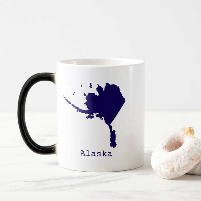 Caneca Mágica Mínimo Alasca Estados Unidos (Com Donut)