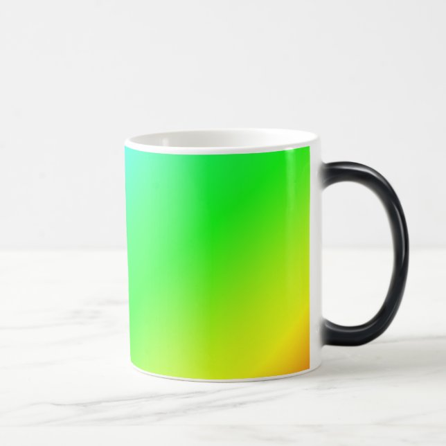Caneca Mágica Mistura de Diagonal Púrpura Azul Verde Arco-Íris C (Direita)