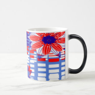 Caneca Mágica Molas de café vermelho, branco, azul - 4 de julho