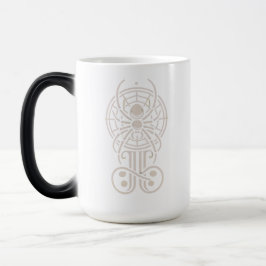 Caneca Mágica Monograma de aranha gótica